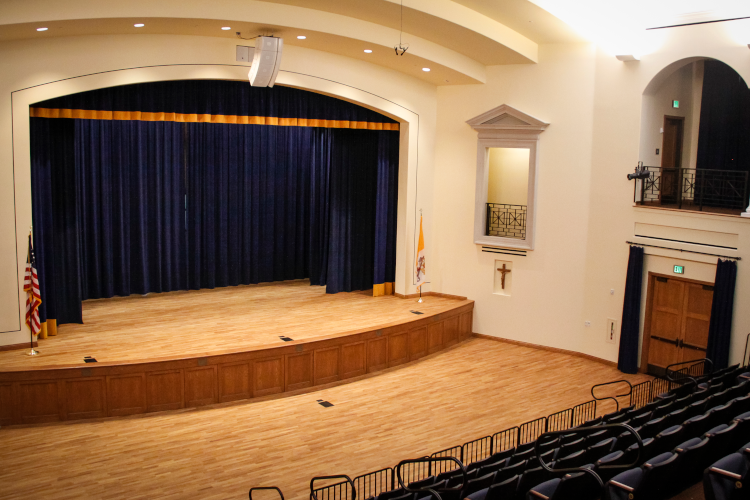 The Fritz B. Burns Auditorium in St. Cecilia Hall
