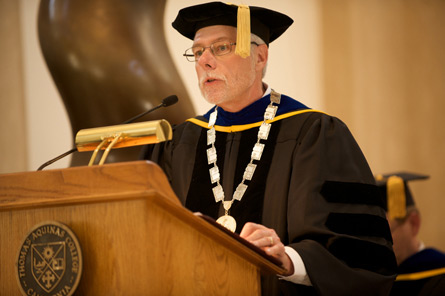 President McLean at his inauguration
