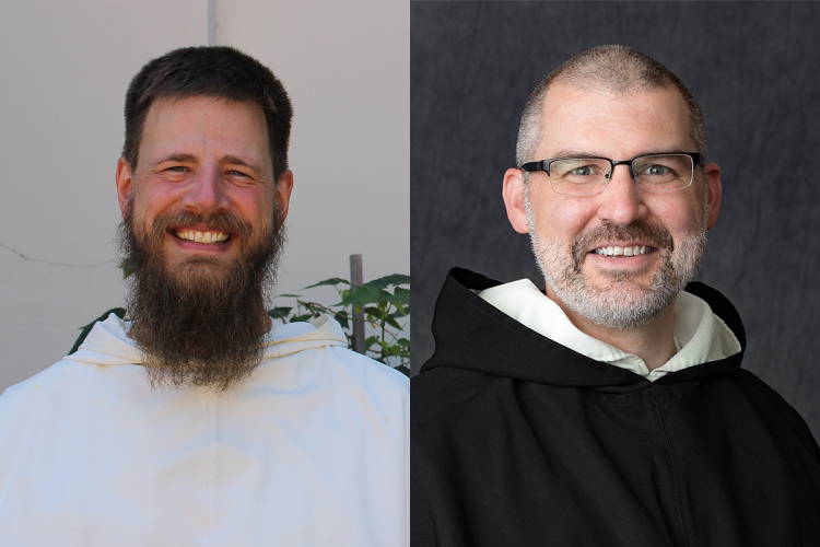 Rev. John Winkowitsch, O.P. (’04), and Rev. John Marie Bingham, O.P. (’00)