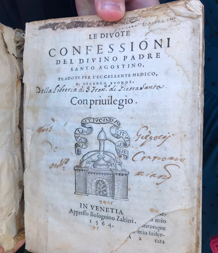 Antique copy of St. Augustine's Confessions