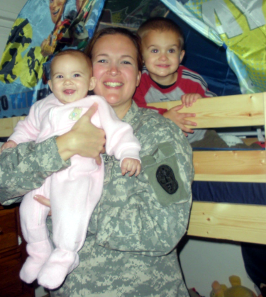 Jen with children