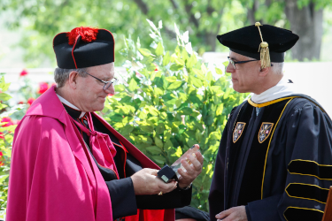 Bishop Barron with R. Scott Turicchi, chairman of the Board of Governors