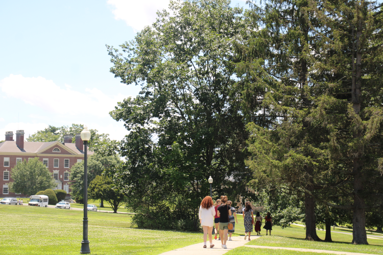 Students walking