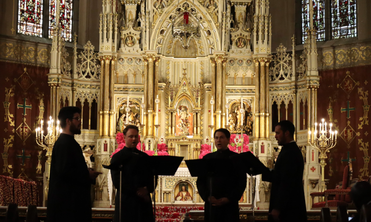 The Floriani perform at a church