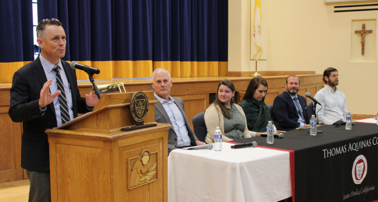 Five on a panel while Jon Daly speaks