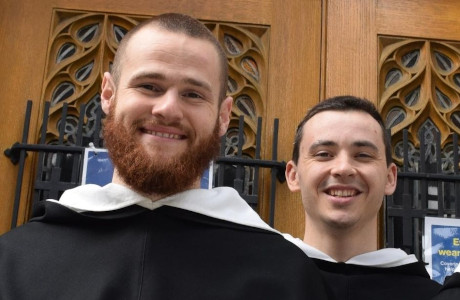 Br. Michael Thomas Cain (’18) and Br. Kevin Peter Cantu (’15)