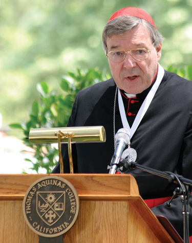 Cardinal Pell speaks at the 2008 Commencement Exercises
