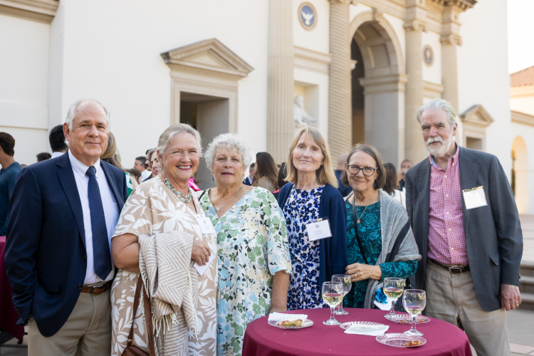 Dr. Thomas J. Kaiser (left) with fellow Class of 1975 classmates at the Alumni Dinner
