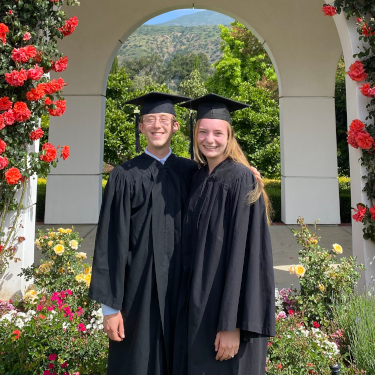 Ian and Elayne (Piquette) Cochiolo (both CA’23) at Commencement 2023