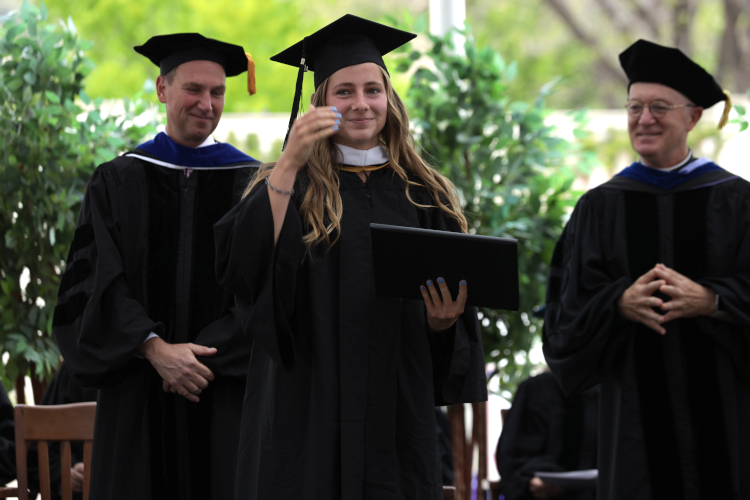 A senior becomes a graduate
