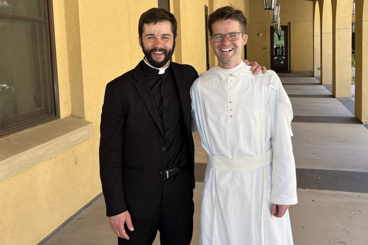 Isaac (’19) and Frater George (Patrick ’14) Cross, O. Praem.