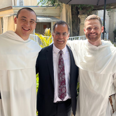 The College’s vice president for advancement, Dr. John J. Goyette, at the solemn profession of Br. Michael Thomas Cain (’18) and Br. Kevin Peter Cantu (’15)
