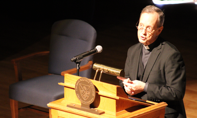 Rev. Stephen Brock delivers the St. Thomas Day lecture