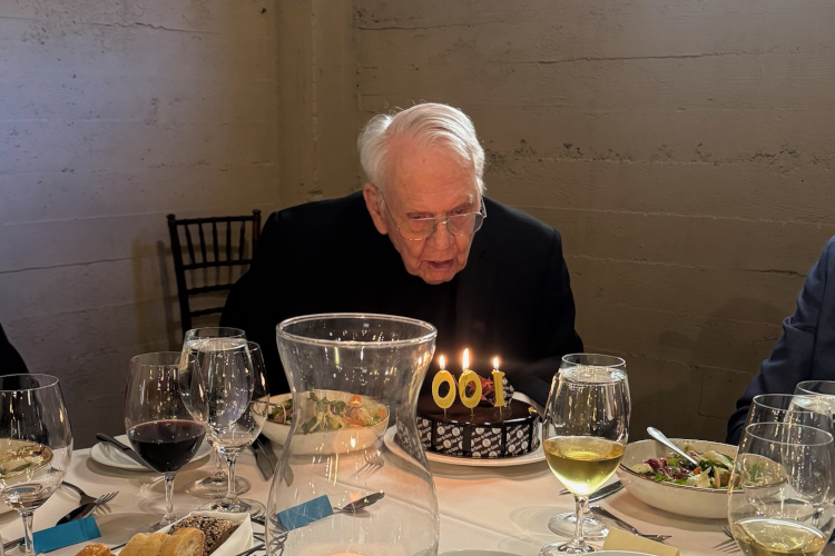 Rev. Cornelius M. Buckley, S.J., at his 100th birthday celebration