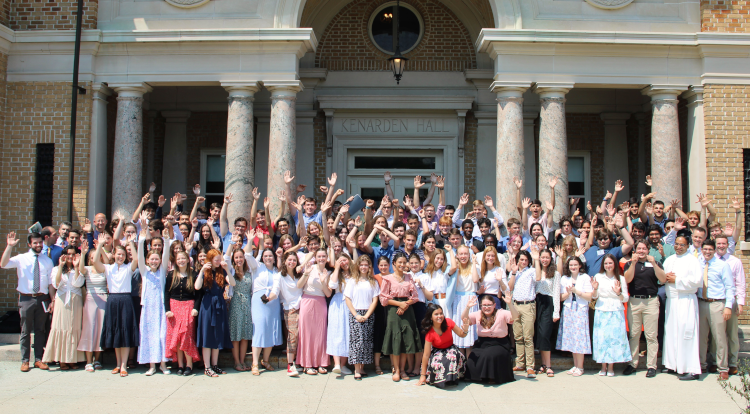 Summer Program Group Shot, with students waving