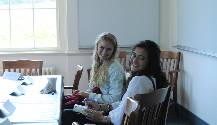 Students await the start of class