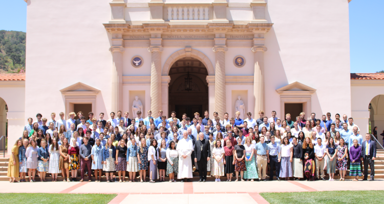 Bishop Barron with Summer Program students