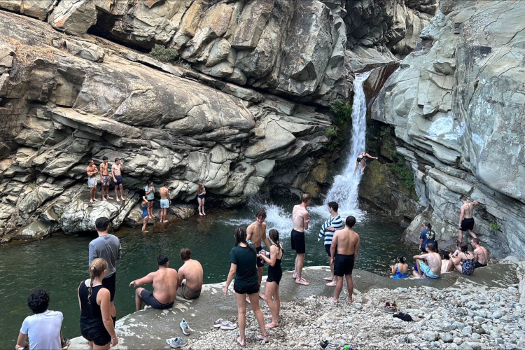 Students at the Punch Bowls
