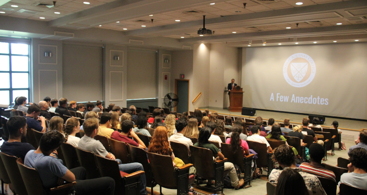 Dan Selmeczy addresses the students