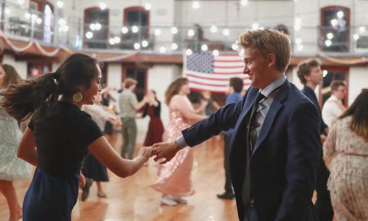 Students dance