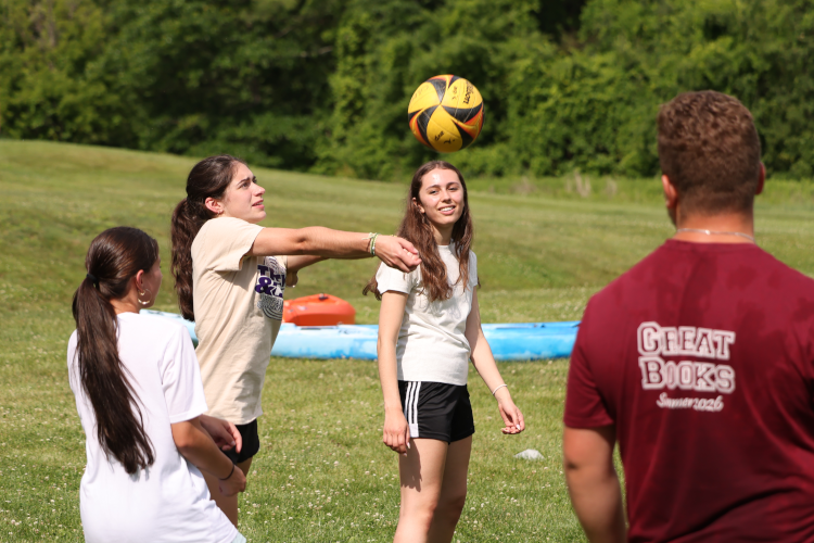 Playing Volleyball