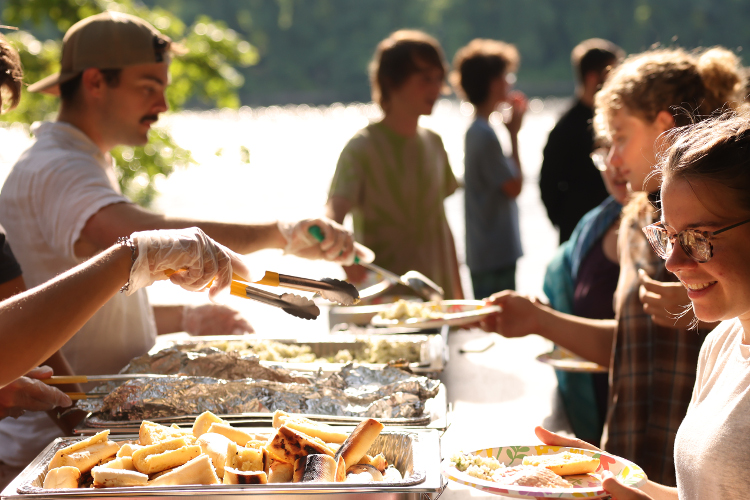 Dinner on the banks of the Connecticut