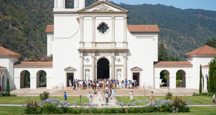 Students depart Chapel
