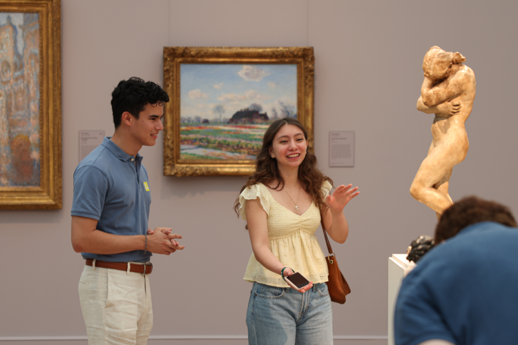 Admiring art