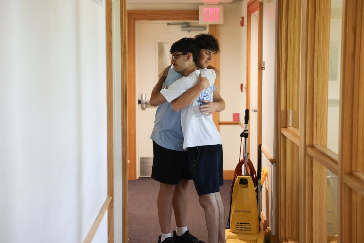 Hugs and goodbyes