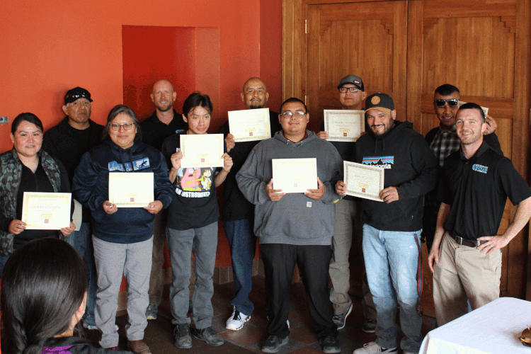 Graduates of the Industrial Workforce Program in Gallup, New Mexico
