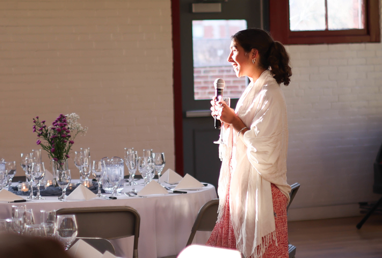 A junior gives a toast