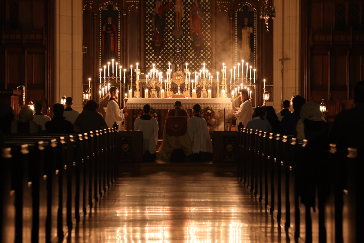 Holy Hour at Thomas Aquinas College, New England