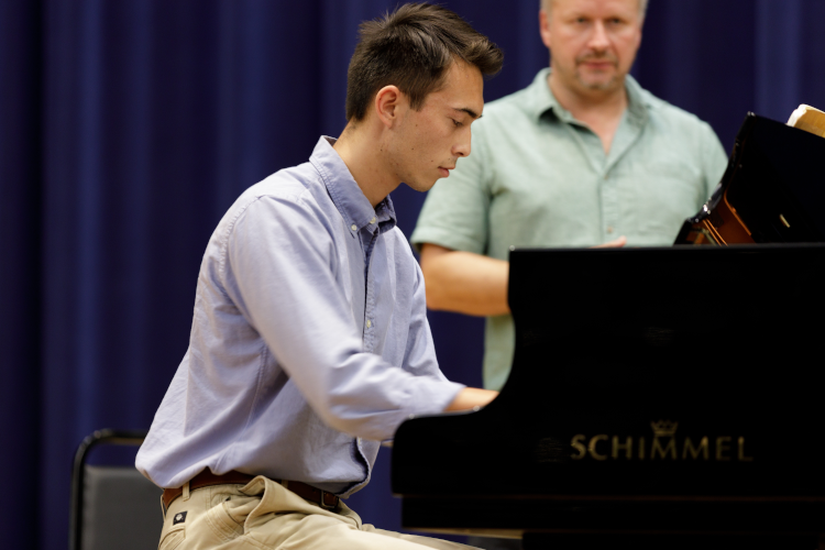 Mr. Yakushev teaches Joey Esser ('27)