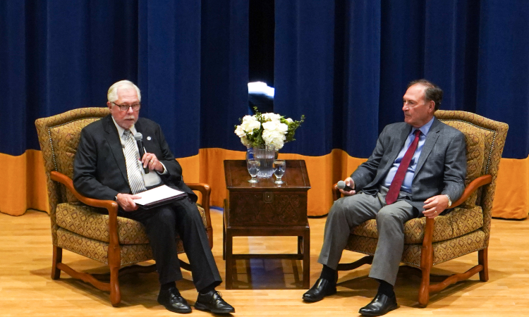 Thomas Aquinas College President Michael F. McLean and U.S. Supreme Court Justice Samuel A. Alito