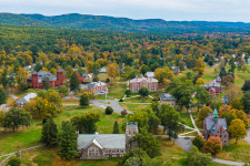 Aerial view of New England campus