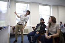 Student doing a prop in New England