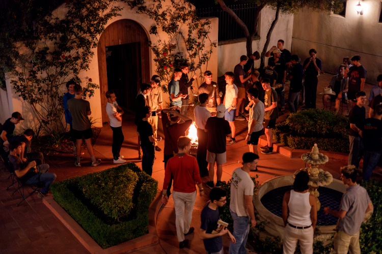 Courtyard gathering
