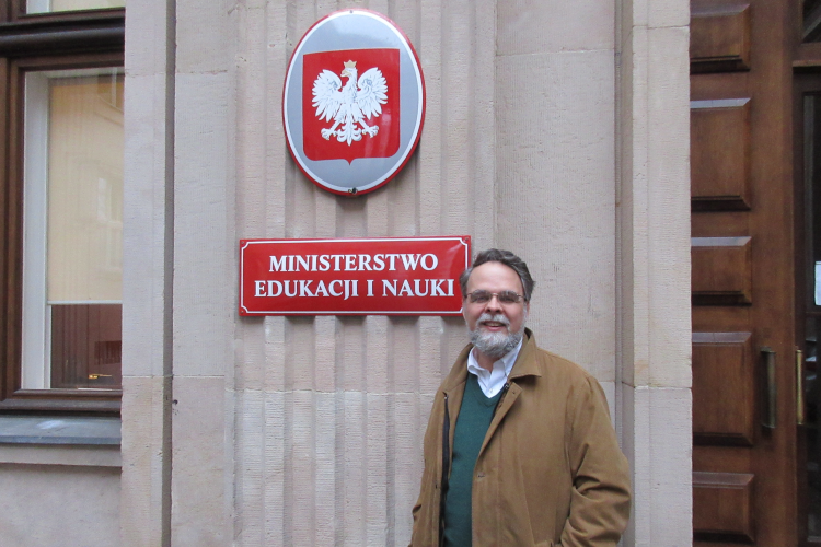 Dr. Kwasniewski (’94) at the Polish Minstry of Education