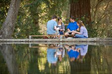 Students at California campus ponds