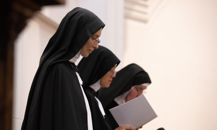 Sr. Maria beside two other nuns