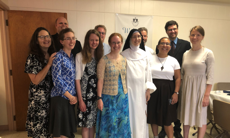 Fellow TAC alumni at the Solemn Profession of Sr. Maria Johanna Barrett (’14), O.P.