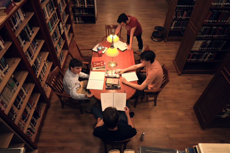 Students studying