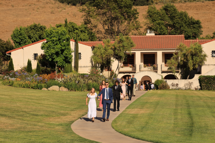 Students walking