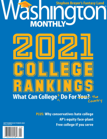 Washington Monthly 2021 College Guide