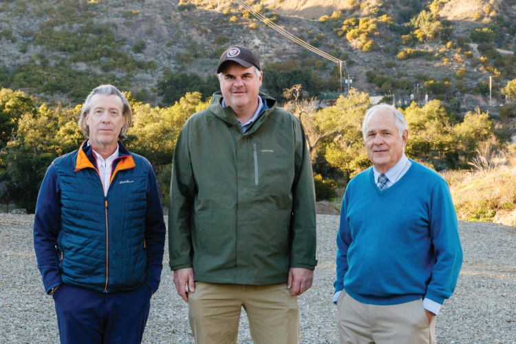 Lawrence Youngblood, director of Brompton Energy; TAC Vice President for Operations Mark Kretschmer (’99); and Dr. Thomas J. Kaiser (’75), Senior Tutor and Governor]