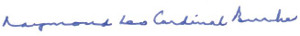 Cardinal Burke's signature