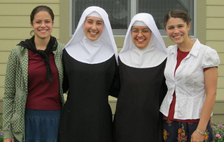 at the investiture of Sr. Sophia Eid ('08)