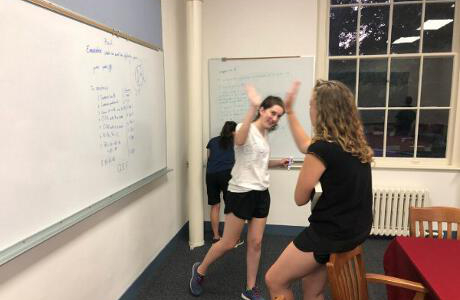 Students practice Euclidean propositions