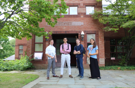 Students outside Dolben Library