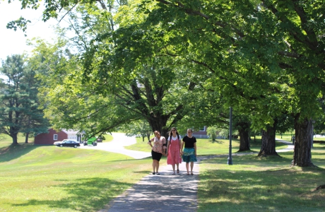 Students on  walkway